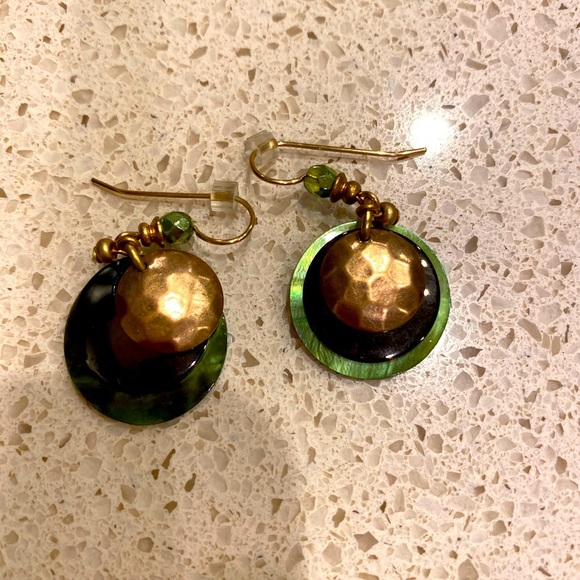Jewelry - Copper and multicolor dangle earrings